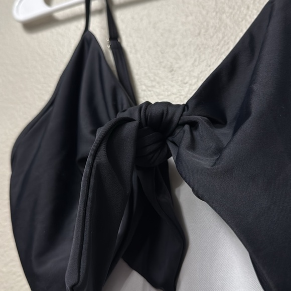 Amazon Cutout Tie Front One Piece Swimsuit - Picture 6 of 11